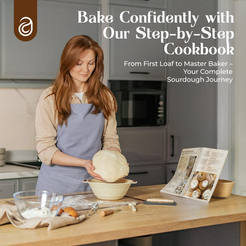 Sourdough Starter Kit with Dutch Oven and Scale - Complete Sourdough Kit with Proofing Baskets, 34oz Jar, Slings, and Other Premium Bread Making Tools