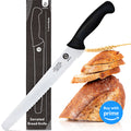 ABIOTO 11 - Inch Serrated Bread Knife - Exceptional Sharpness, Ergonomic Handle, Premium Stainless Steel - Abioto Baking
