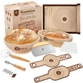 ABIOTO Extended Bread Proofing Kit with Baskets, Baking Mat, Slings, Danish Whisk & Bread Lame - Abioto Baking
