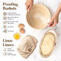 ABIOTO Extended Bread Proofing Kit with Baskets, Baking Mat, Slings, Danish Whisk & Bread Lame - Abioto Baking