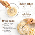 ABIOTO Extended Bread Proofing Kit with Baskets, Baking Mat, Slings, Danish Whisk & Bread Lame - Abioto Baking
