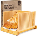 Adjustable Bread Slicer for Homemade Bread - 2024 Design with Compact Storage & Even Cuts - Abioto Baking