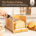 Adjustable Bread Slicer for Homemade Bread - 2024 Design with Compact Storage & Even Cuts - Abioto Baking