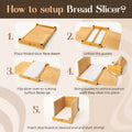 Adjustable Bread Slicer for Homemade Bread - 2024 Design with Compact Storage & Even Cuts - Abioto Baking