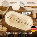 Oval Bread Proofing Basket for Sourdough - Non - Stick Wood Pulp Design - Abioto Baking