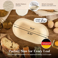 Oval Bread Proofing Basket for Sourdough - Non - Stick Wood Pulp Design - Abioto Baking