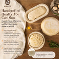 Oval Bread Proofing Basket for Sourdough - Non - Stick Wood Pulp Design - Abioto Baking