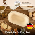 Oval Bread Proofing Basket for Sourdough - Non - Stick Wood Pulp Design - Abioto Baking