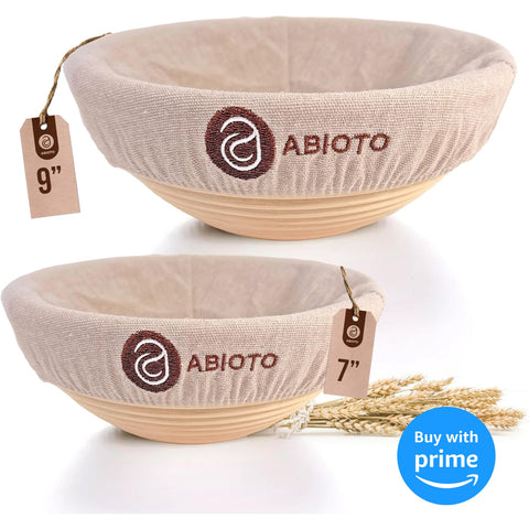 Sourdough Bread Proofing Baskets – Artisan - Style Bannetons for Perfect Loaves Every Time - Abioto Baking