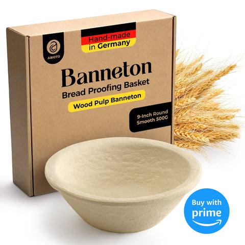 Wood Pulp Bread Proofing Basket - Perfect for Sourdough with No - Stick Design - Abioto Baking