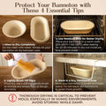 Wood Pulp Bread Proofing Basket - Perfect for Sourdough with No - Stick Design - Abioto Baking