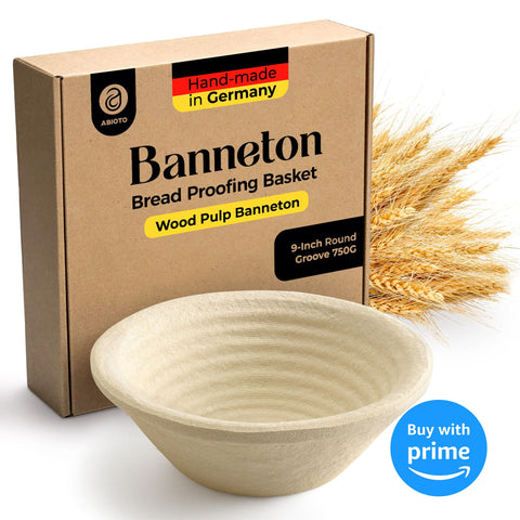 Wood Pulp Bread Proofing Basket - Perfect for Sourdough with No - Stick Design - Abioto Baking