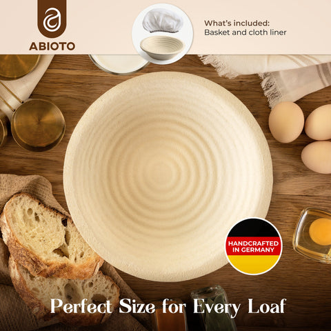 Wood Pulp Bread Proofing Basket - Perfect for Sourdough with No - Stick Design - Abioto Baking